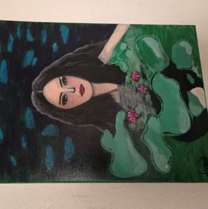 Woman in the laguna