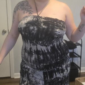 Black and gray romper