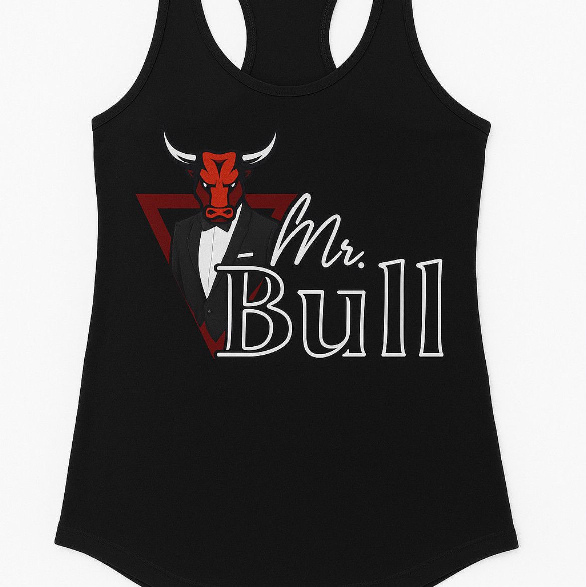Womens Black Mr Bull Halter Top