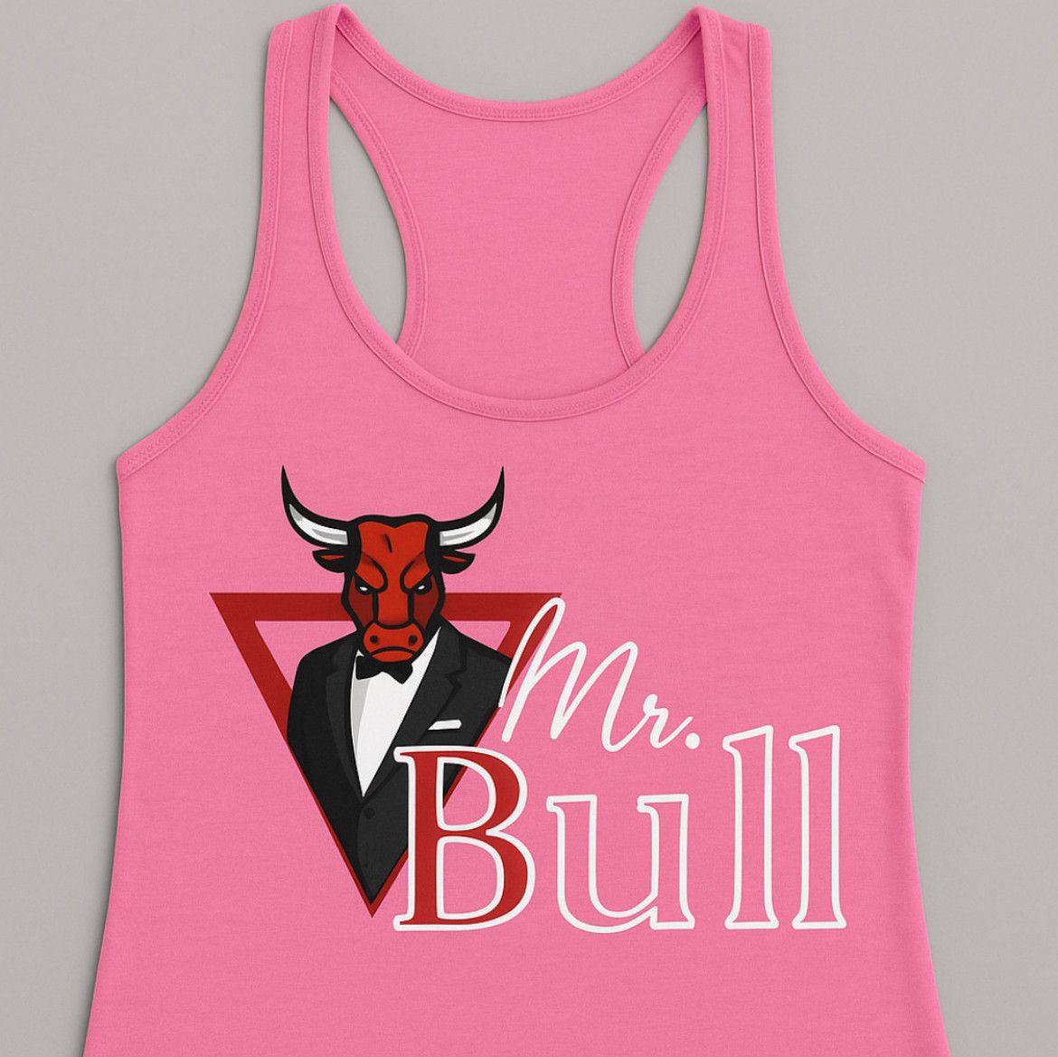Womens Pink Mr Bull Halter Top
