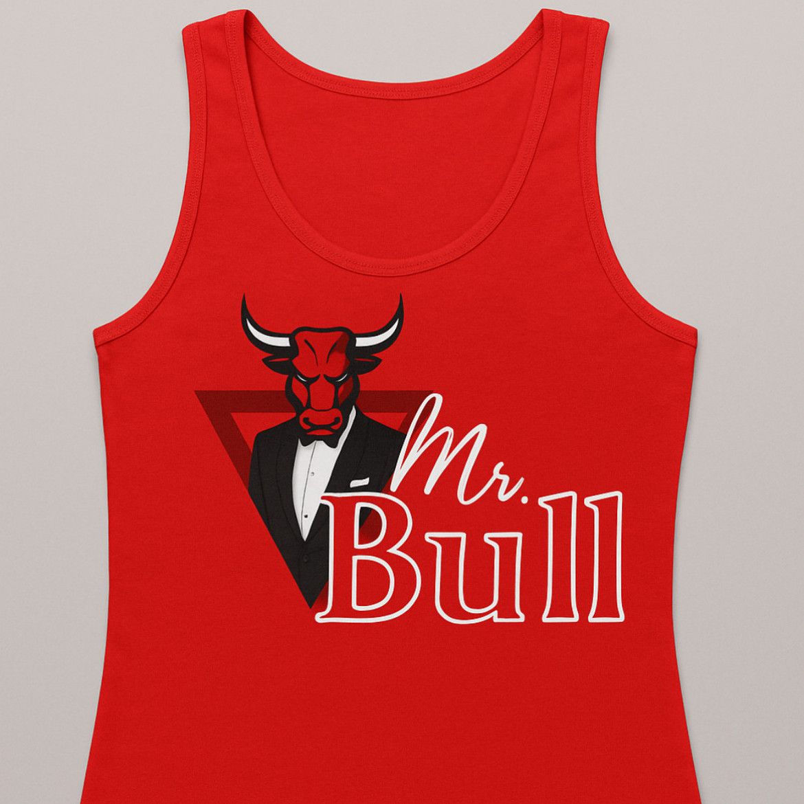 Womens Red Mr Bull Halter Top