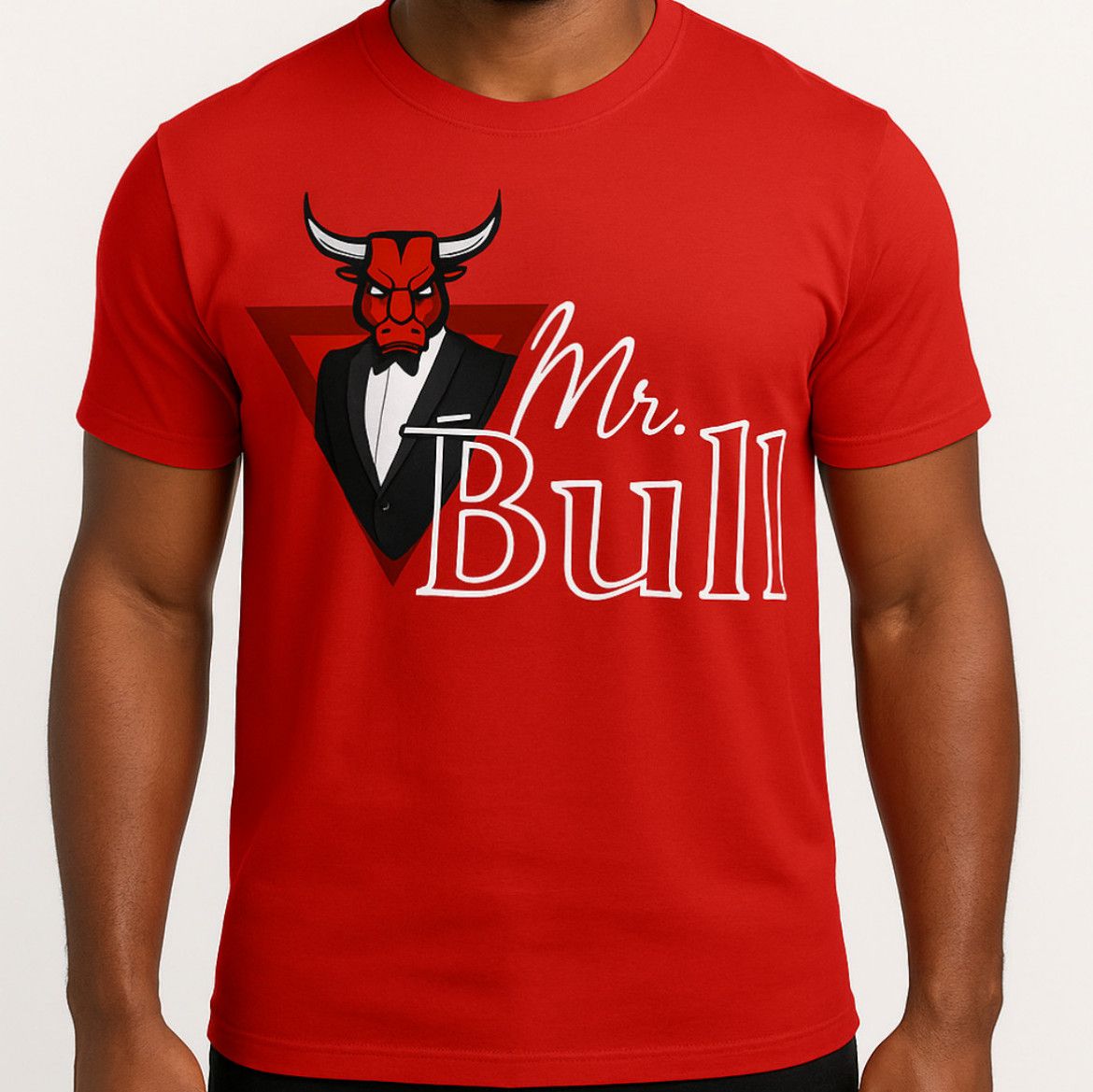 Mens Red Mr Bull Tshirt