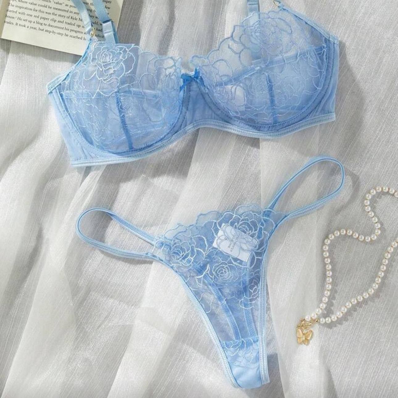 SFW Blue Lingerie