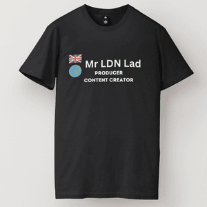 Mr LDN Lad T Shirt Unisex Black
