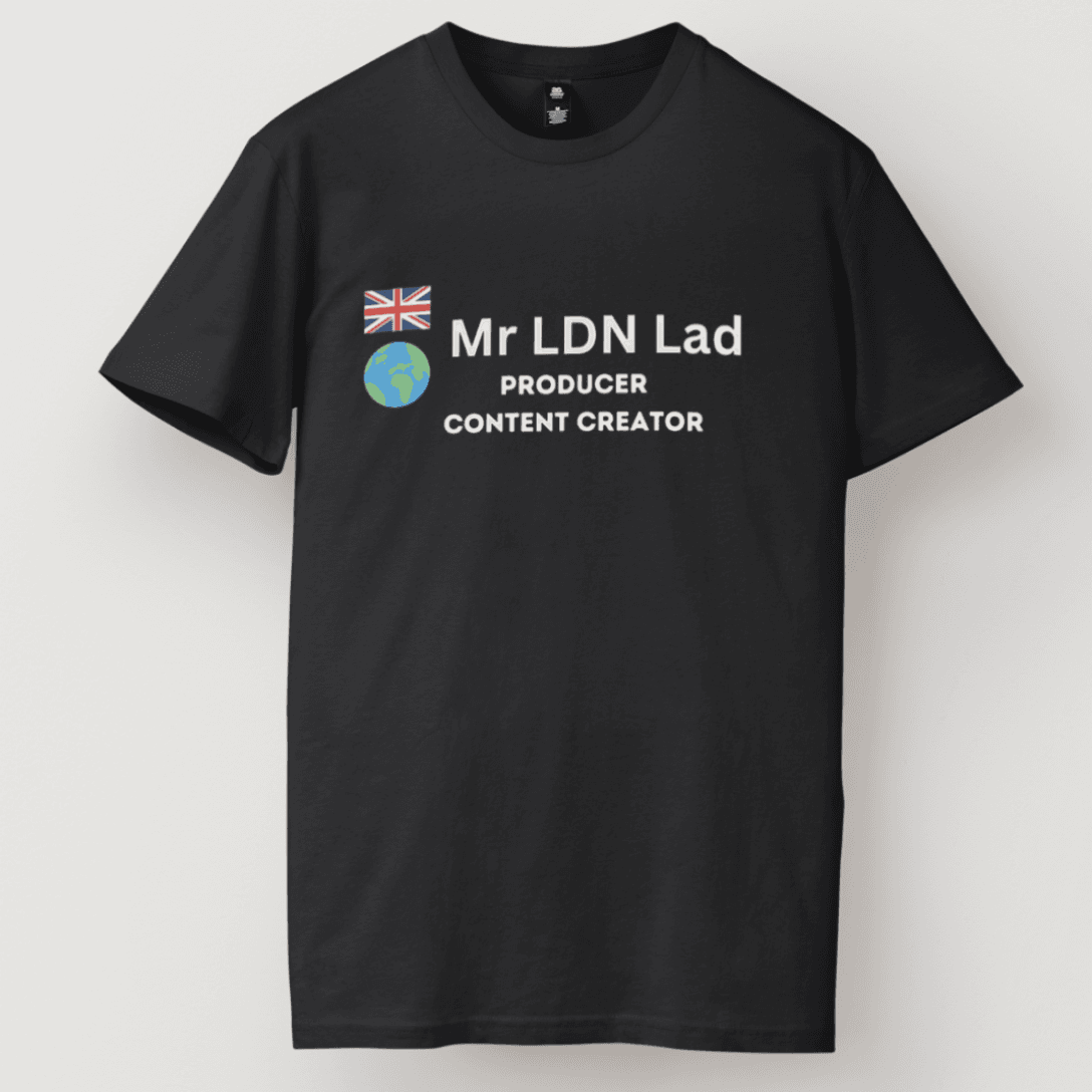 Mr LDN Lad T Shirt Unisex Black