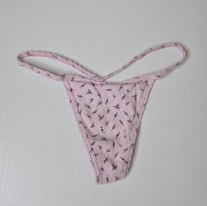 Light Pink Cotton Thong