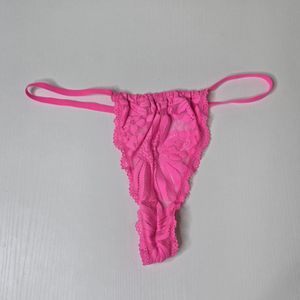 Hot Pink Lacey Thong