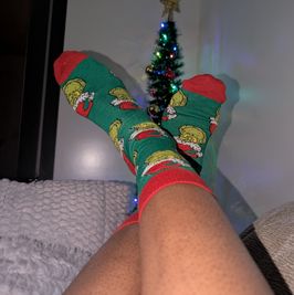 Worn Grinch Socks