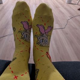 Cindy Lou Who themed Socks