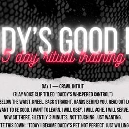 Daddys Good Pet  Ritual Obedience Training Download Pack