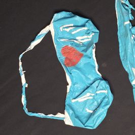 Latex body paint bra and panty set