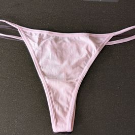Pink Cotton Thong