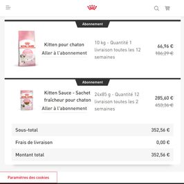 Pay for the pet food