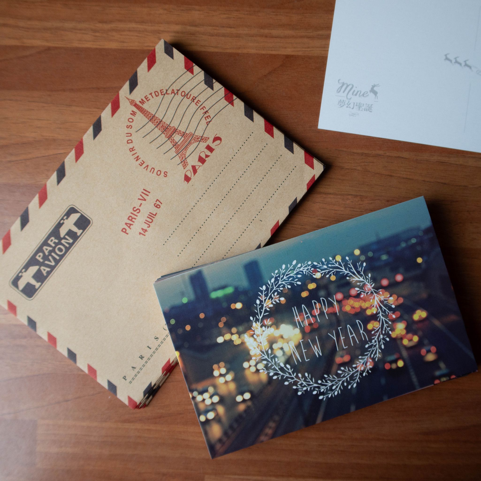 Handwritten postcard for the New Year