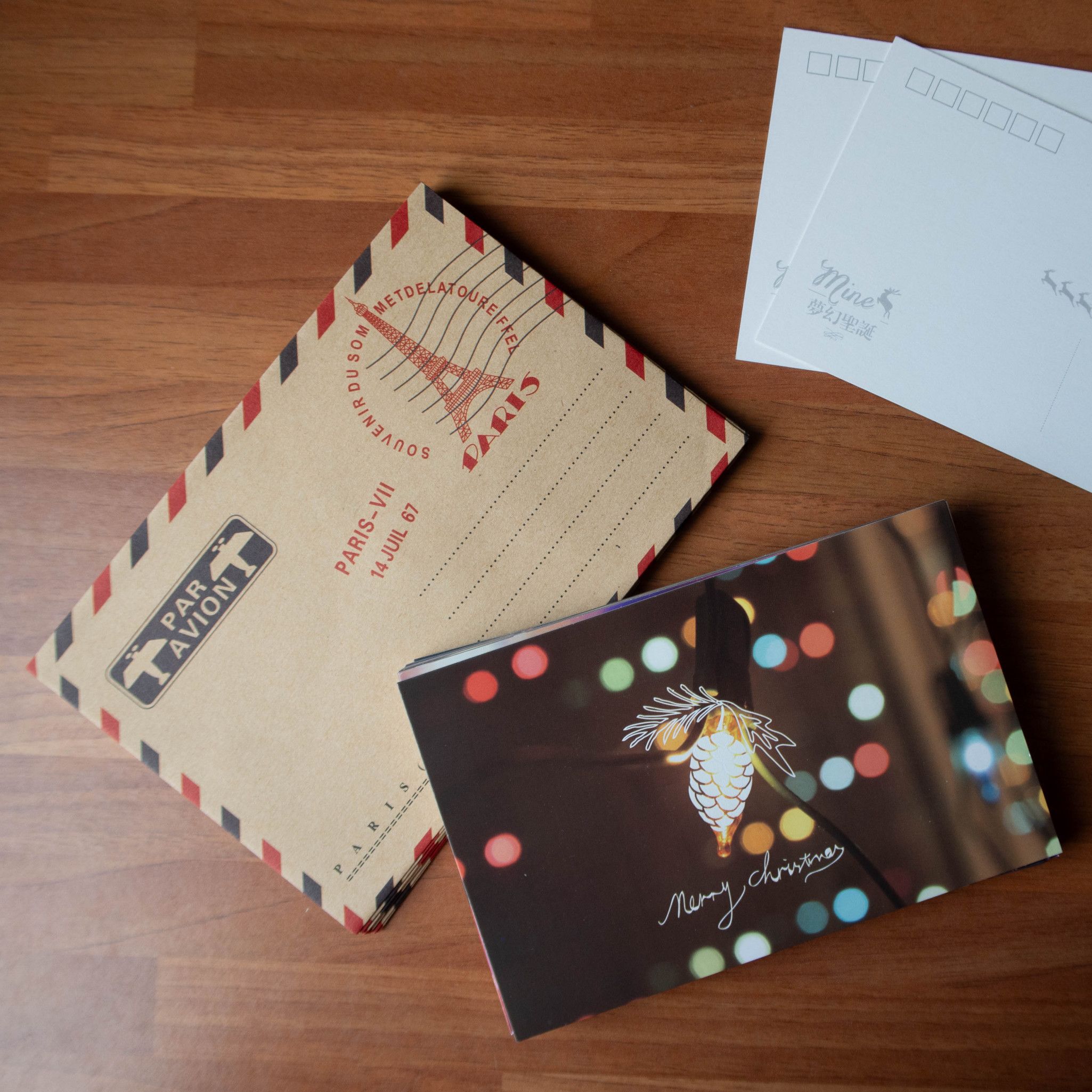 Handwritten postcard for Christmas