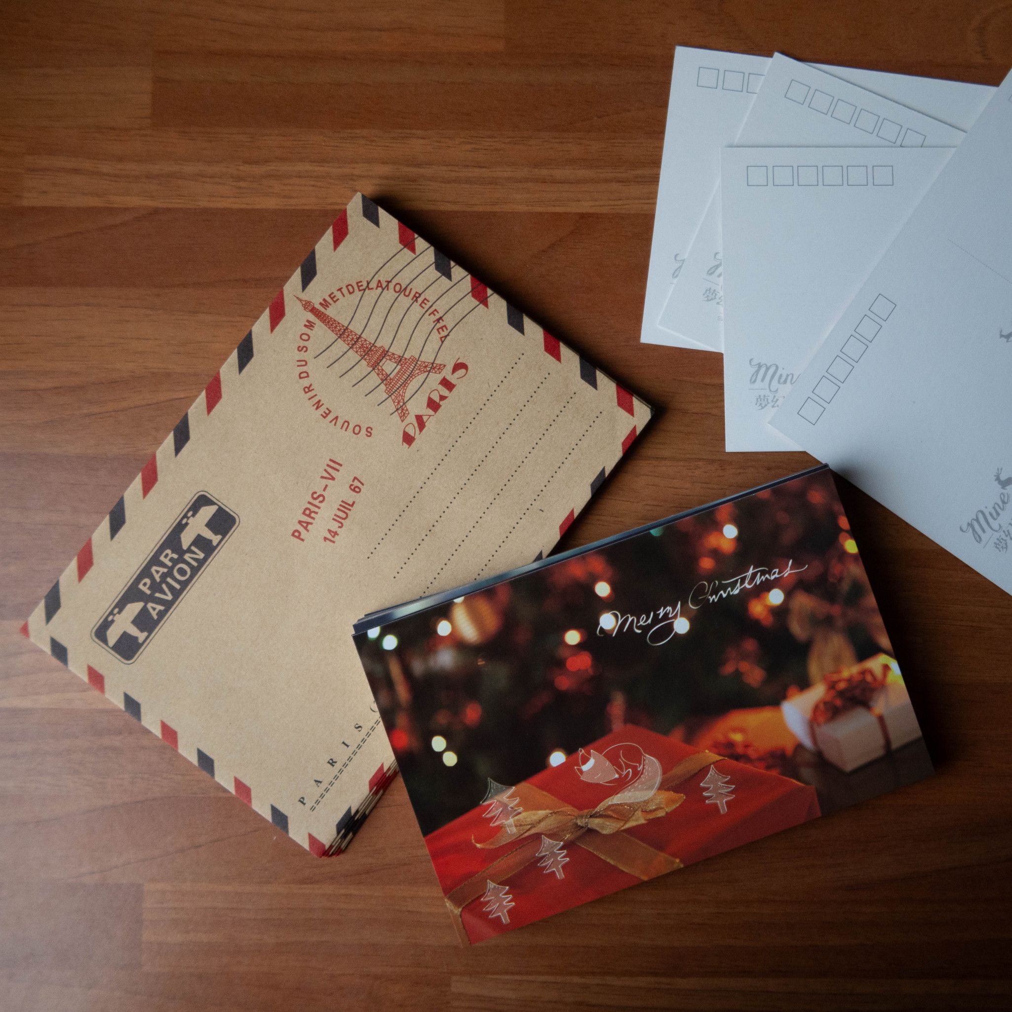 Handwritten postcard for Christmas