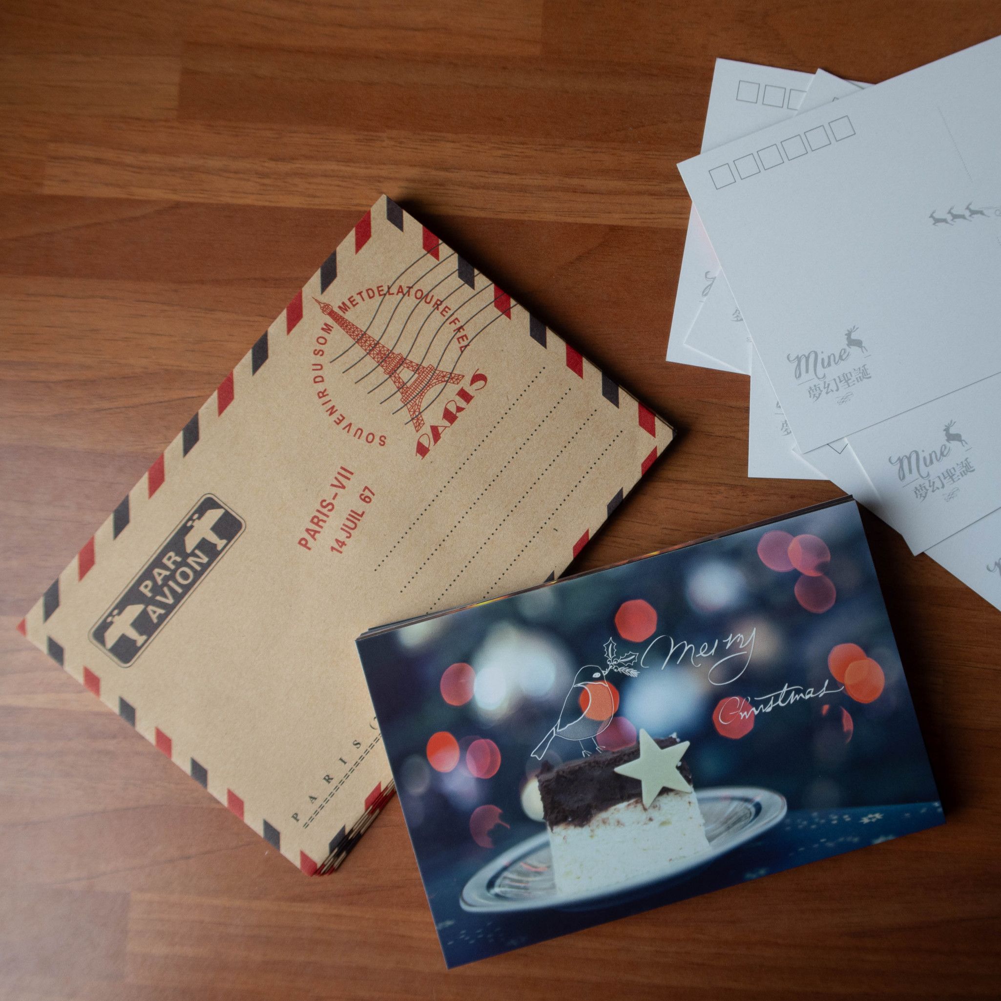 Handwritten postcard for Christmas