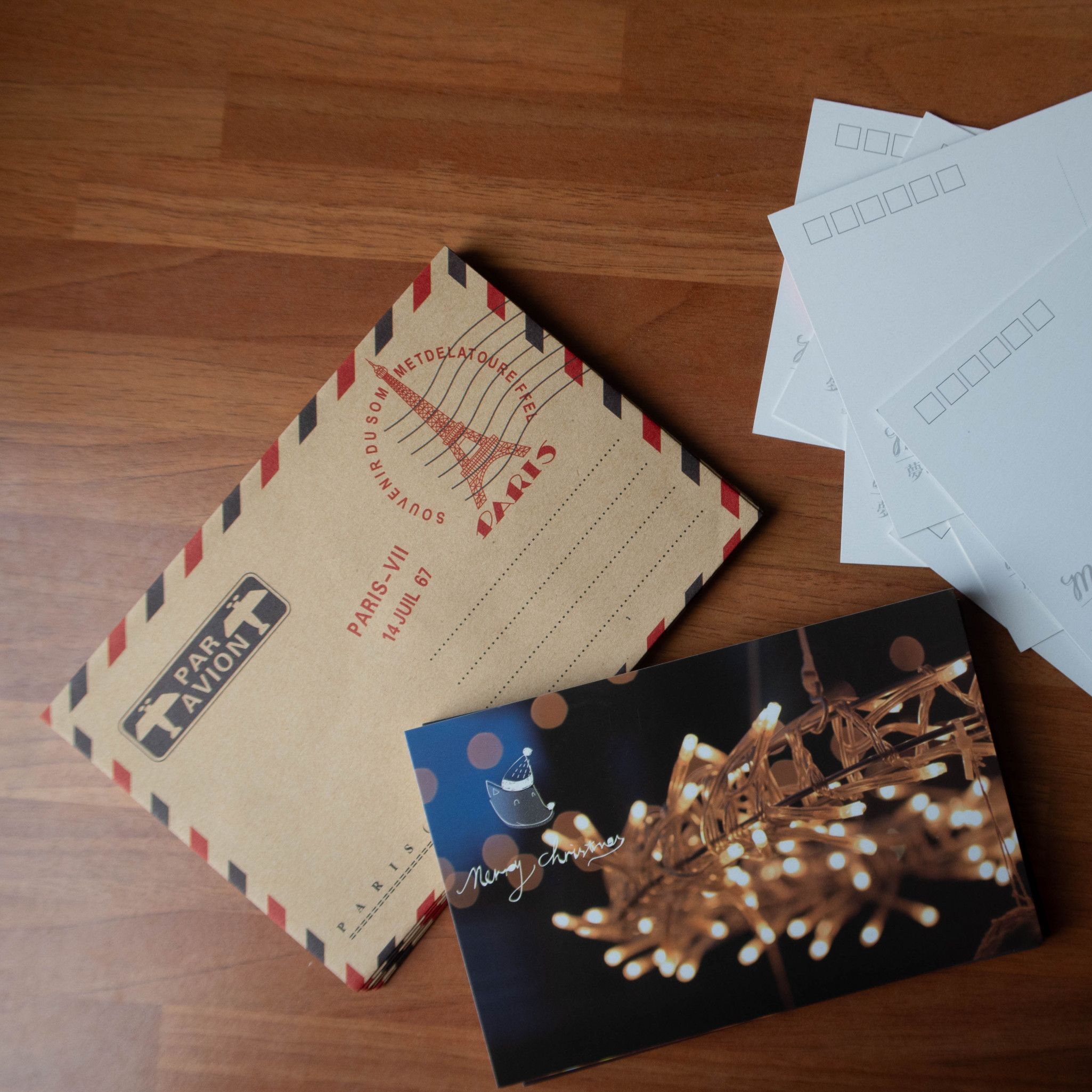 Handwritten postcard for Christmas