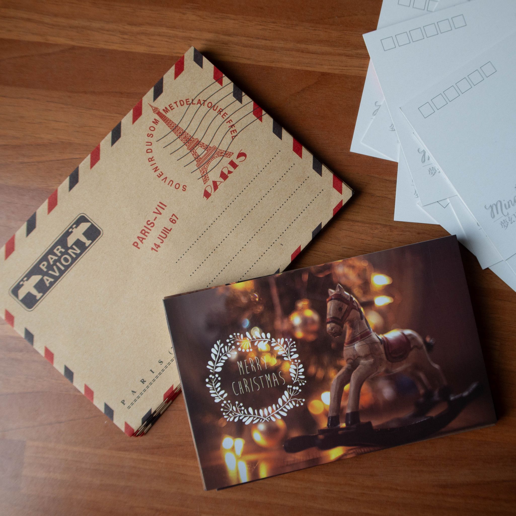 Handwritten postcard for Christmas