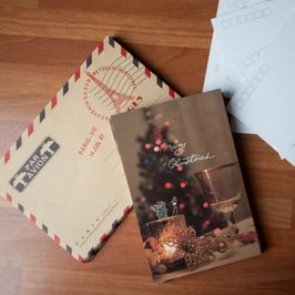 Handwritten postcard for Christmas