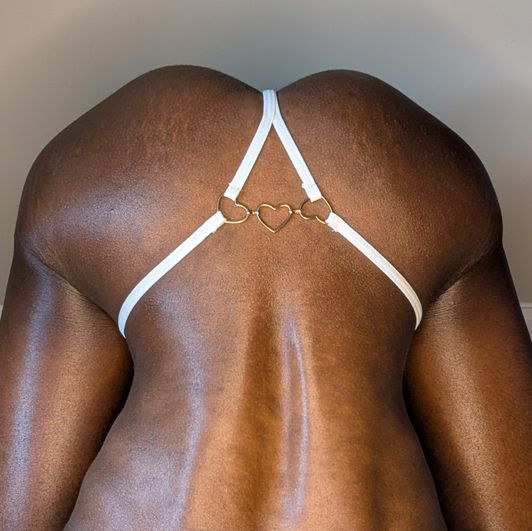 White Heart Thong