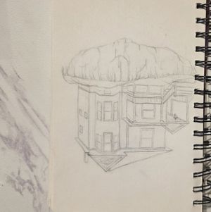 Floating house sketch by Naomi