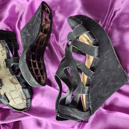 Natalies Destroyed Black Heels