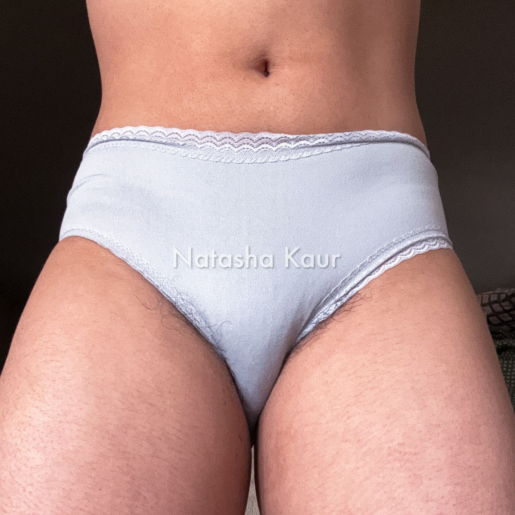 Used XS Panties: 24hrs Gray Lace Bikini Style