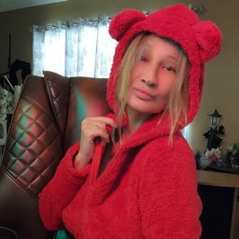 RED FLUFFY COZY ONESIE