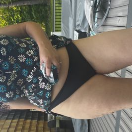 Black nylon thick thong panty