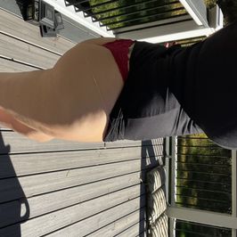 Nylon and lace thong