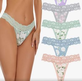 Floral thongs