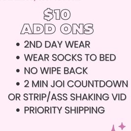 Tier 2 PANTY ADD ONS