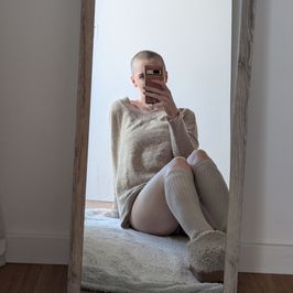 first shaved head photo set: lewd and nude