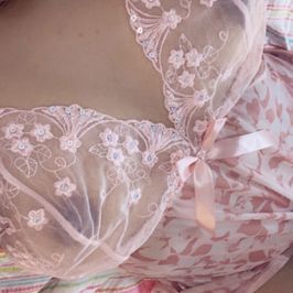 Pink flowered babydoll with thong