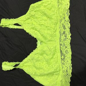 Neon green bra