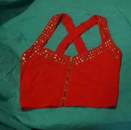 Red Half Tank Top