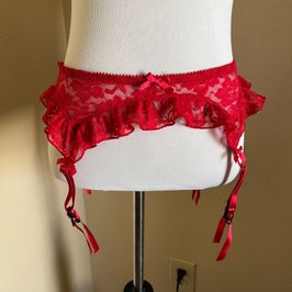 Red Lace Garter Belt