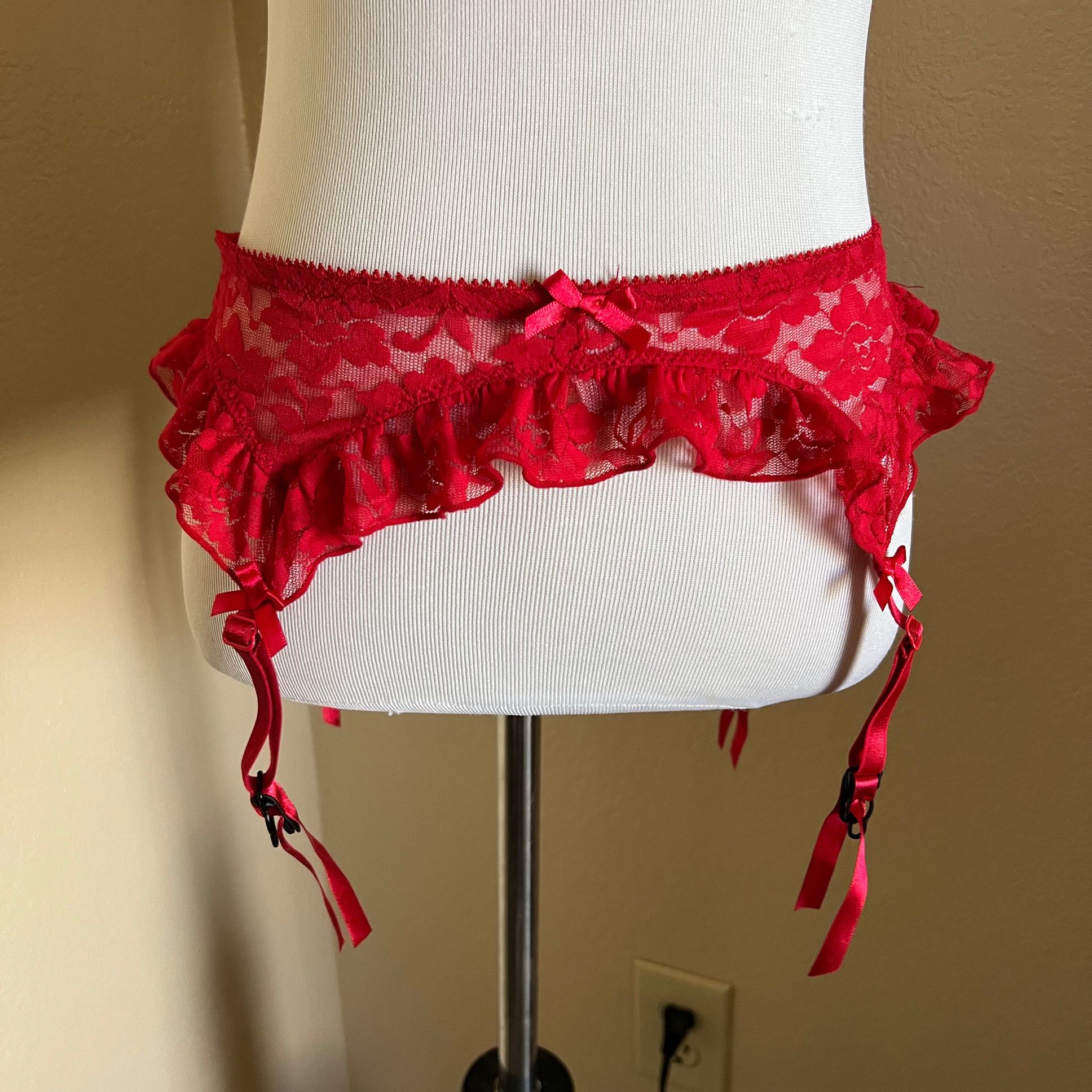 Red Lace Garter Belt
