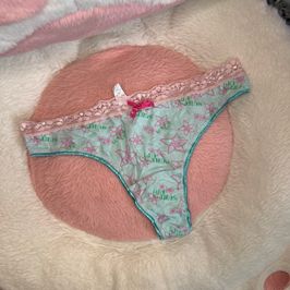 Pink and Teal Thong