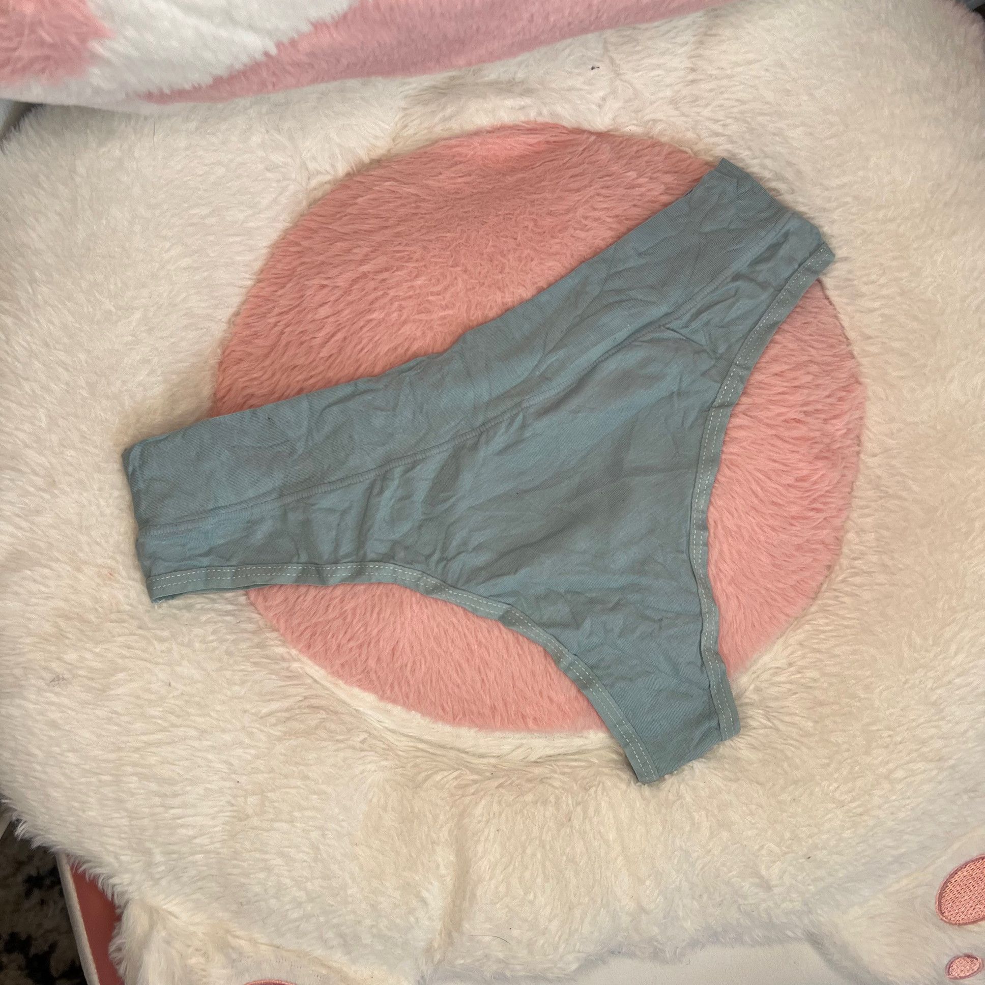 Blue Cotton Cheeky Panty