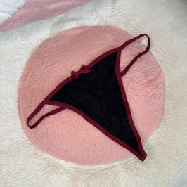 Black and Red Thong