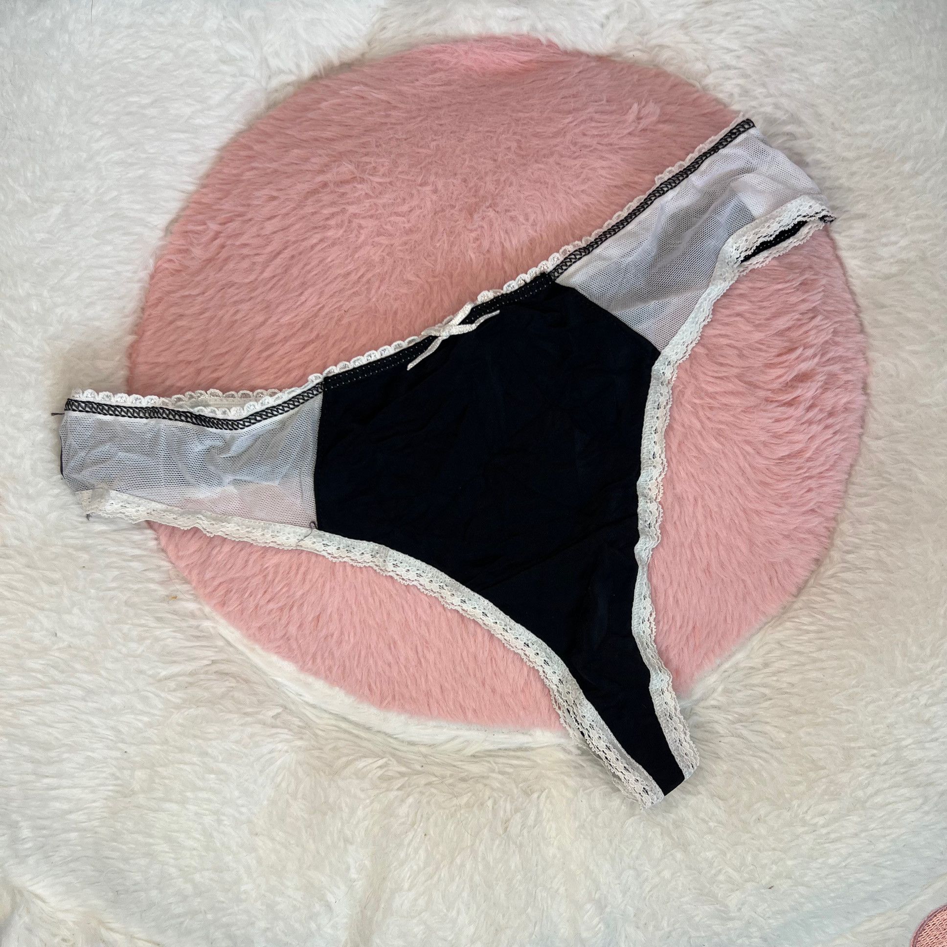 Black and White Thong