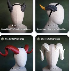 Cosplay tiefling horns 3d model and printing