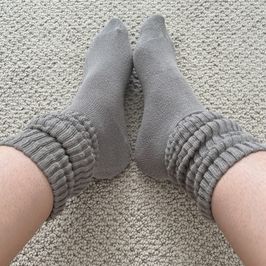 Sweaty Grey Scrunch Socks