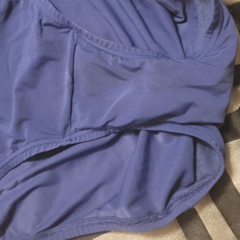 Blue dirty panties with cum