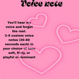 Voice note from me