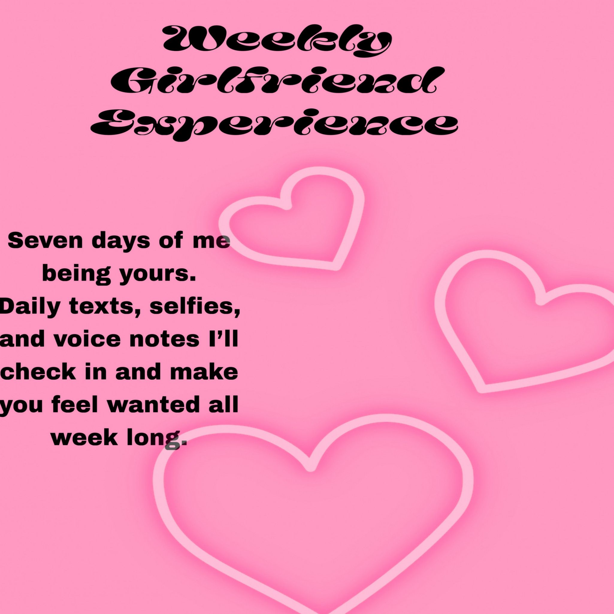 Weekly gf experience