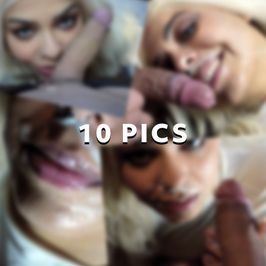 10 pics facial from FPOV video Swallow it all slut