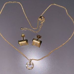 Sparkling GoldTone Jewelry Set